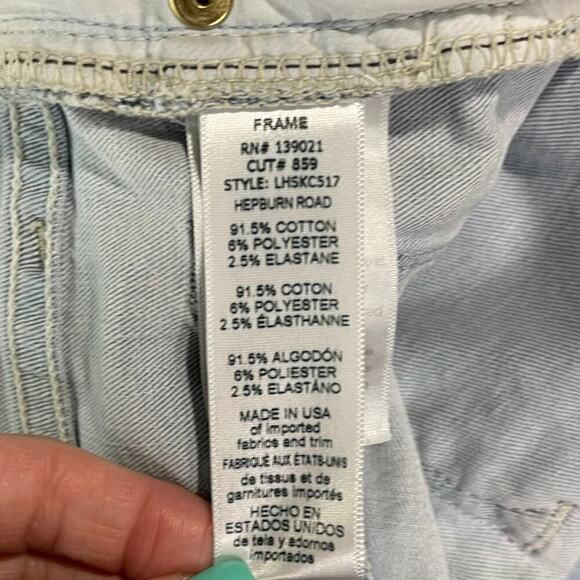 FRAME Le High Skinny Crop Stretch Light Wash Denim Jeans in Hepburn Road SZ 28 - Picture 12 of 12